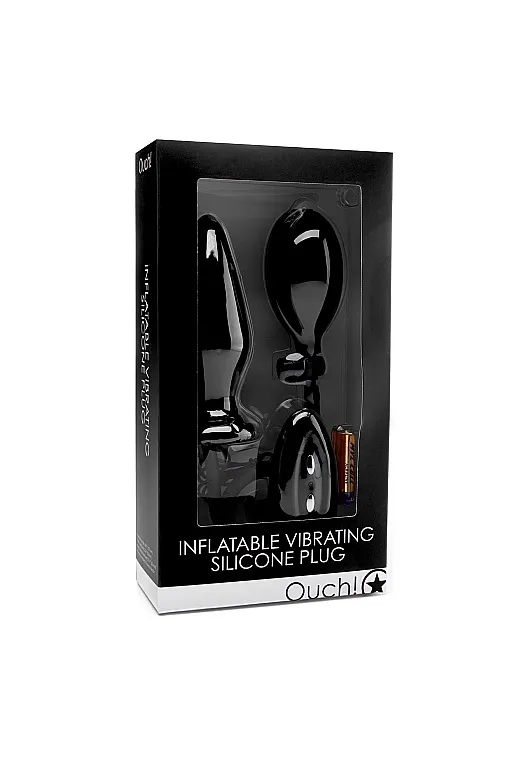 расширяющаяся анальная пробка с вибрацией inflatable vibrating silicone plug в Краснодаре