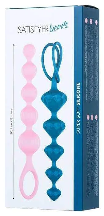 набор анальных цепочек satisfyer beads, цветные в Краснодаре