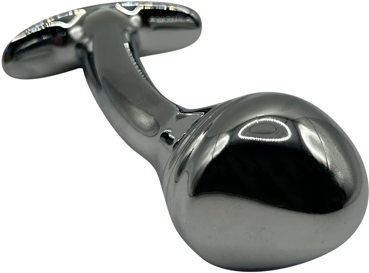 изогнутая алюминивая анальная пробка для ношения small в Краснодаре