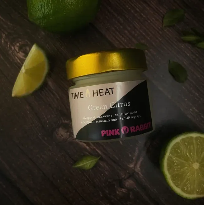 свеча ароматическая time heat "зеленый цитрус" в Краснодаре