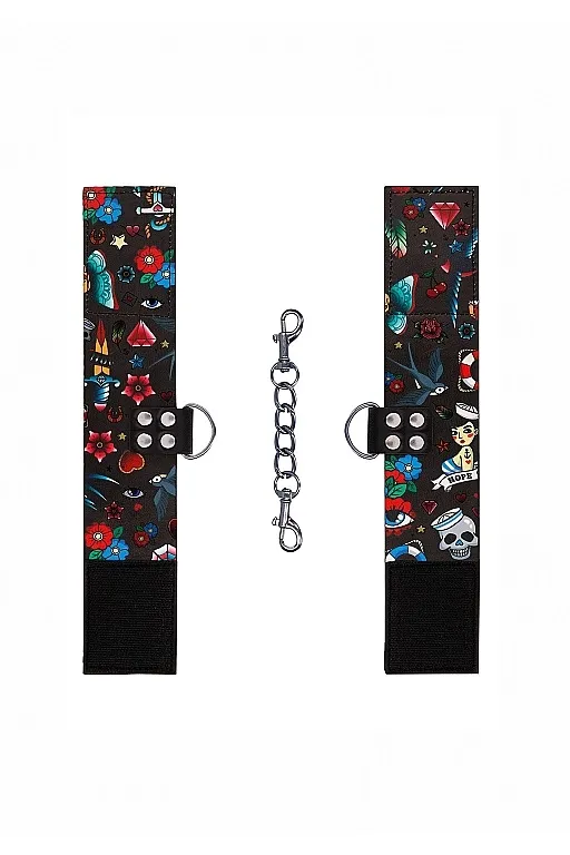 наручники на цепочке printed hand cuffs old school tattoo style в Краснодаре