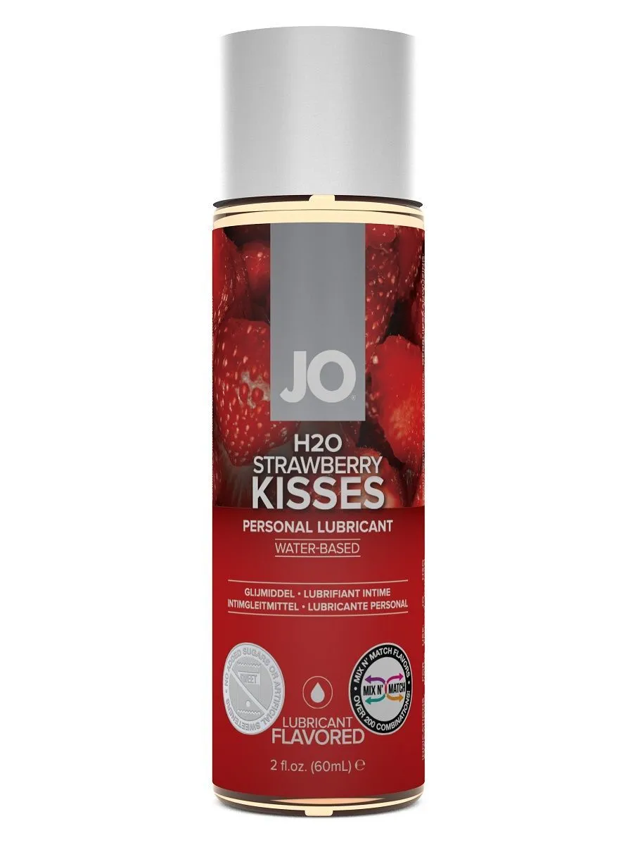 Вкусовой лубрикант JO Flavored Strawberry Kiss Клубника, 120 мл