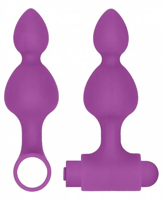 набор анальных стимуляторов shots media usb-rechargeable anal set, фиолетовый в Краснодаре