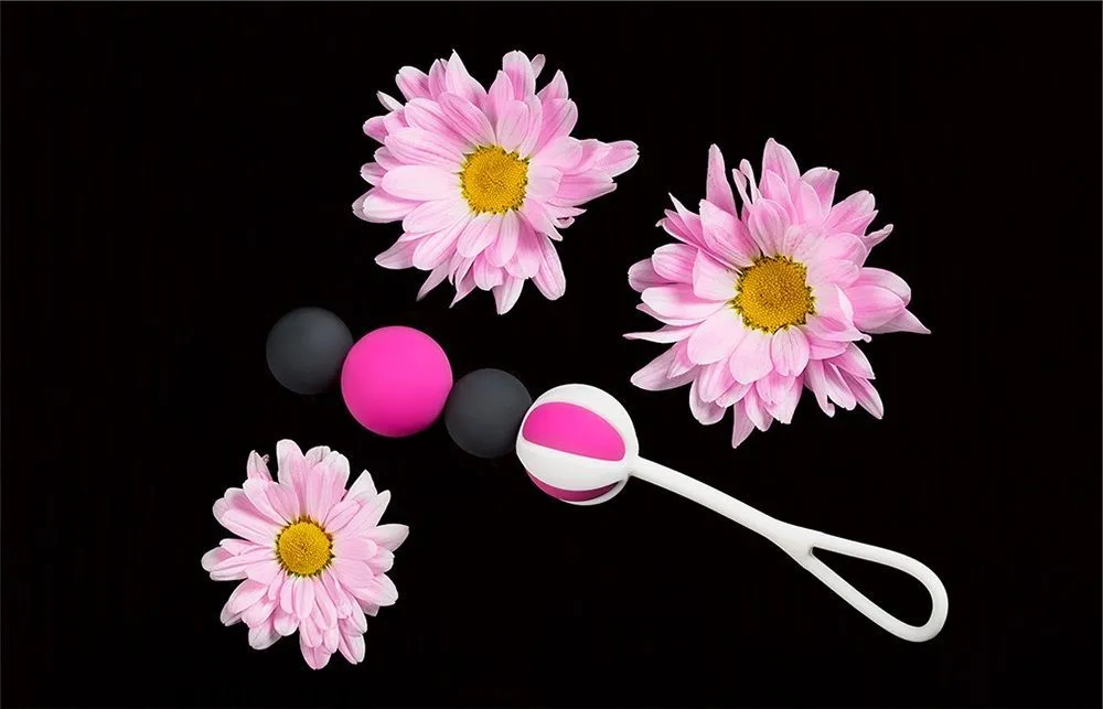 вагинальные шарики gvibe geisha balls magnetic, черно-розовые в Краснодаре