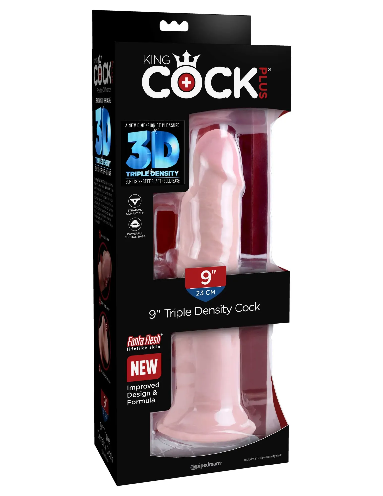 Фаллоимитатор King Cock Plus 9" Triple Density Cock - Flesh Pipedream 571621PD