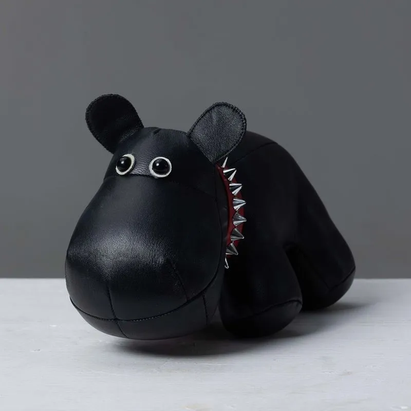 бегемот из натуральной кожи,черный в Краснодаре