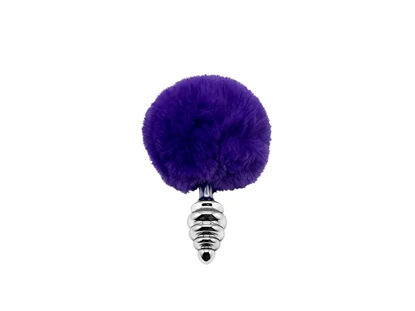 анальная пробка metal anal fluffly twist plug s dark purple 71009al в Краснодаре