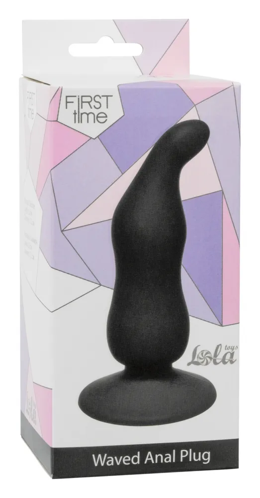 анальная пробка waved anal plug black 4104-03lola в Краснодаре