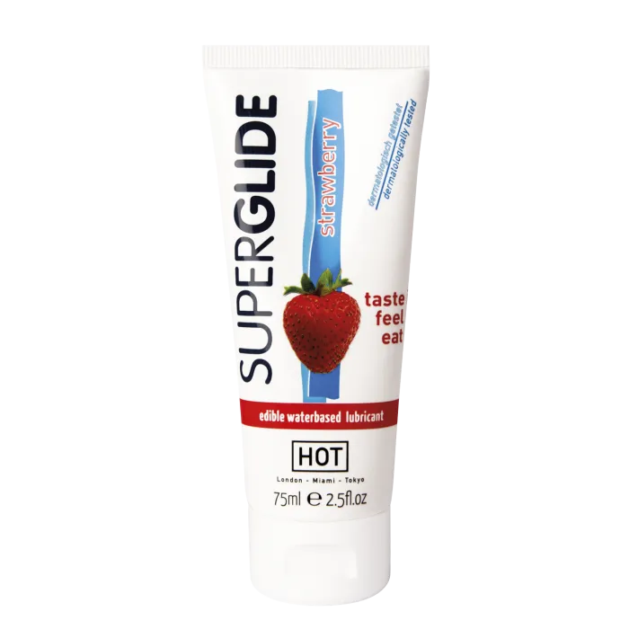 Смазка съедобная на водной основе Superglide со вкусом клубники 75мл 44119