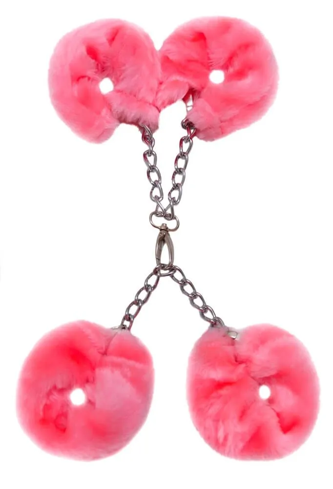 наручники и поножи декоративные i sexy меховое искушение, розовые в Краснодаре