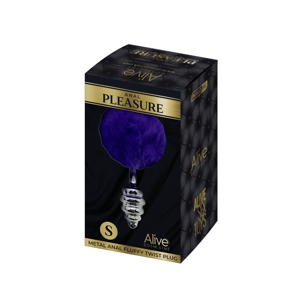анальная пробка metal anal fluffly twist plug s dark purple 71009al в Краснодаре