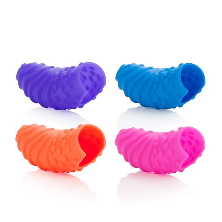 насадки на пальцы california exotic novelties posh silicone finger swirls, 4 шт в Краснодаре