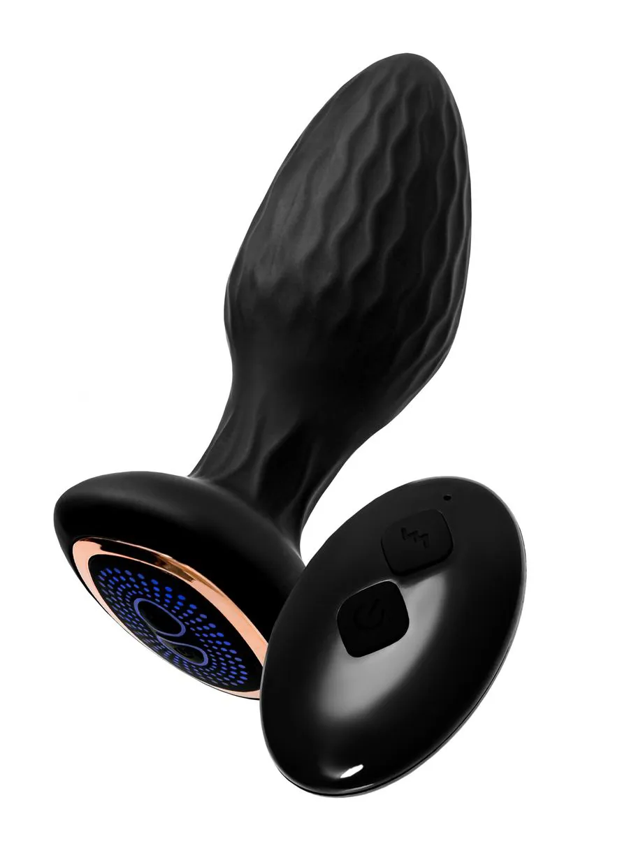 анальная вибровтулка с ротацией popo pleasure tucana, с управлением от приложения и пульта, силикон в Краснодаре