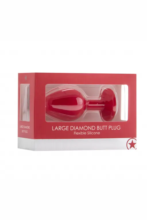 анальная пробка с кристаллом diamond butt plug (large) в Краснодаре
