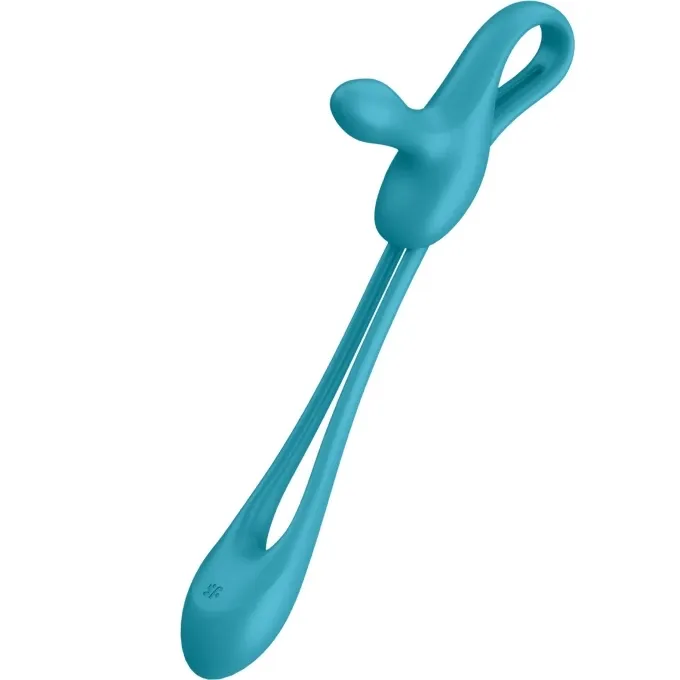 многофункциональный гибкий вибромассажер для пар satisfyer plug & play1, силикон, аквамарин, 43,5 см в Краснодаре