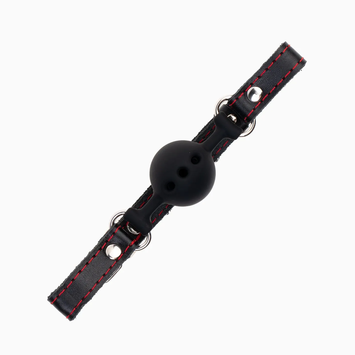 кляп pink rabbit с черным силиконовым шариком (красная строчка) в Краснодаре