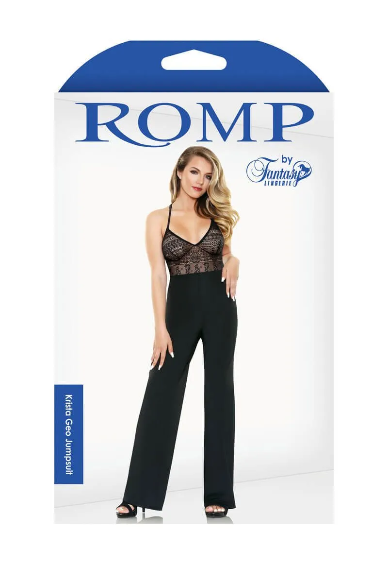 Эротическое комбинезон fantasy lingerie krista geo jumpsuit, черный в Краснодаре