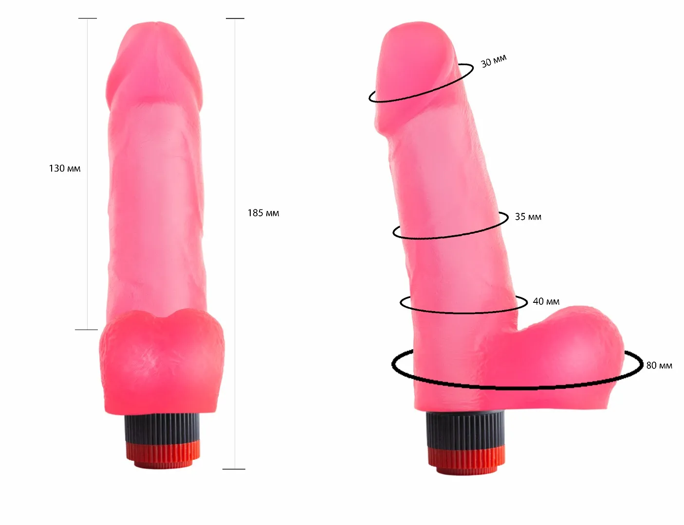 вибратор гелевый розовый 221700ru в Краснодаре