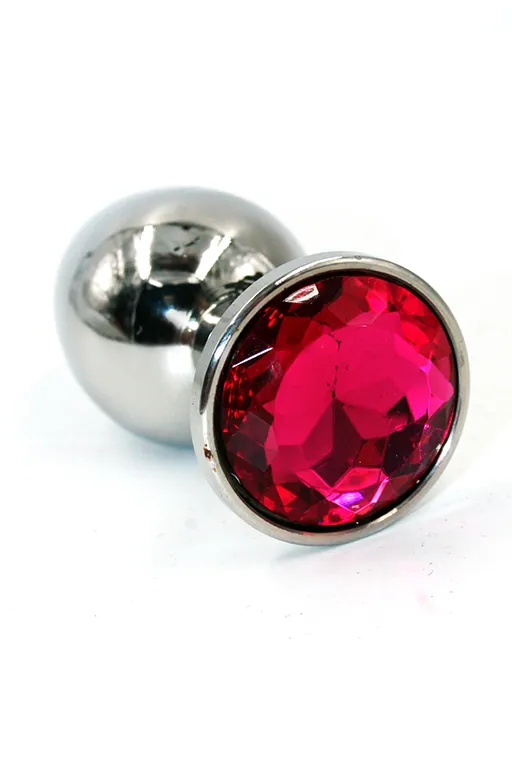 Анальная пробка "medium" нержавеющая сталь dark pink