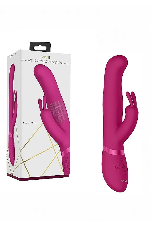 Вибромассажер Izara со стимулирующими бусинами и функцией "мгновенный оргазм"