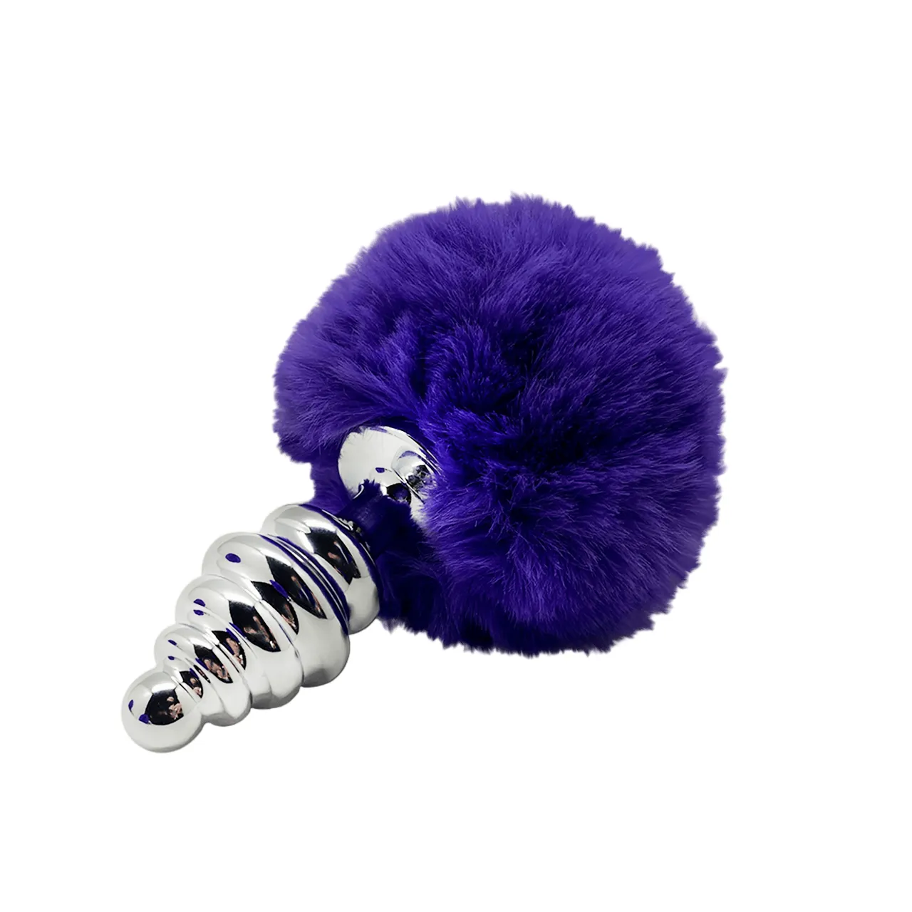 анальная пробка metal anal fluffly twist plug s dark purple 71009al в Краснодаре