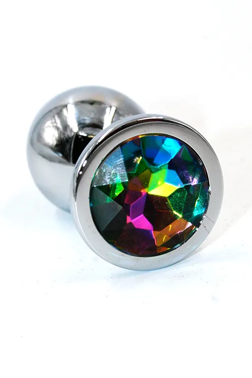 Анальная пробка "Medium" хромированная rainbow