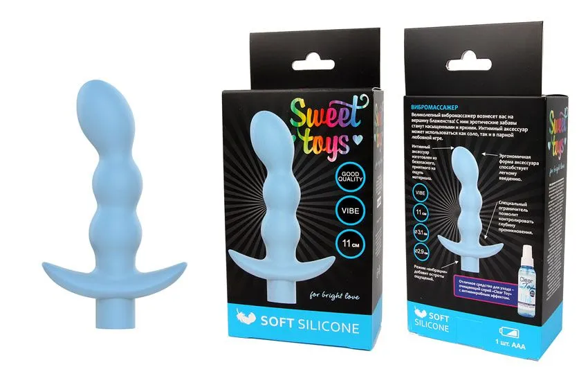вибромассажёр sweet toys, голубой в Краснодаре