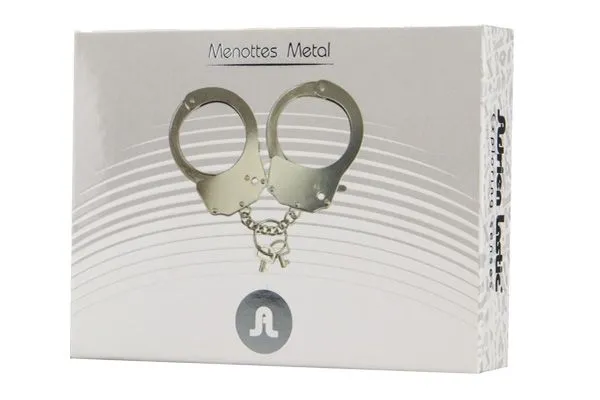 наручники декоративные adrien lastic metallic handcuffs, серебристые в Краснодаре