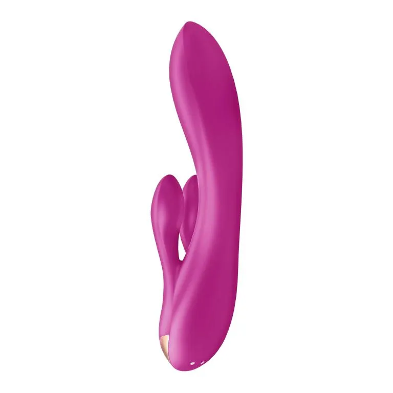 вибратор-кролик satisfyer double flex с двумя клиторальными отростками (фиолетовый) в Краснодаре