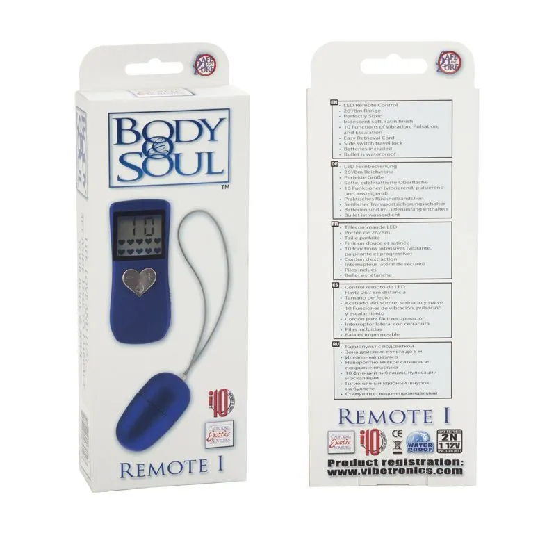 виброяйцо california exotic novelties body & soul remote i, синее в Краснодаре