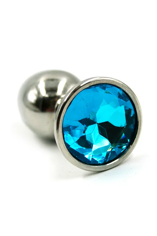 анальная пробка из аллюминия с кристаллом из стекла в Краснодаре