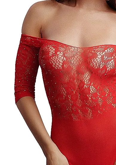 Эротическое боди со стразами crotchless rhinestone teddy в Краснодаре