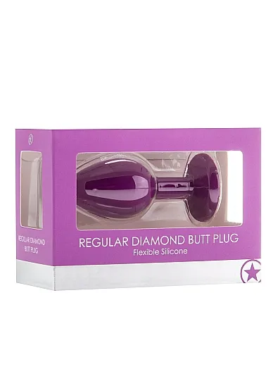 анальная пробка с кристаллом diamond butt plug (medium) в Краснодаре