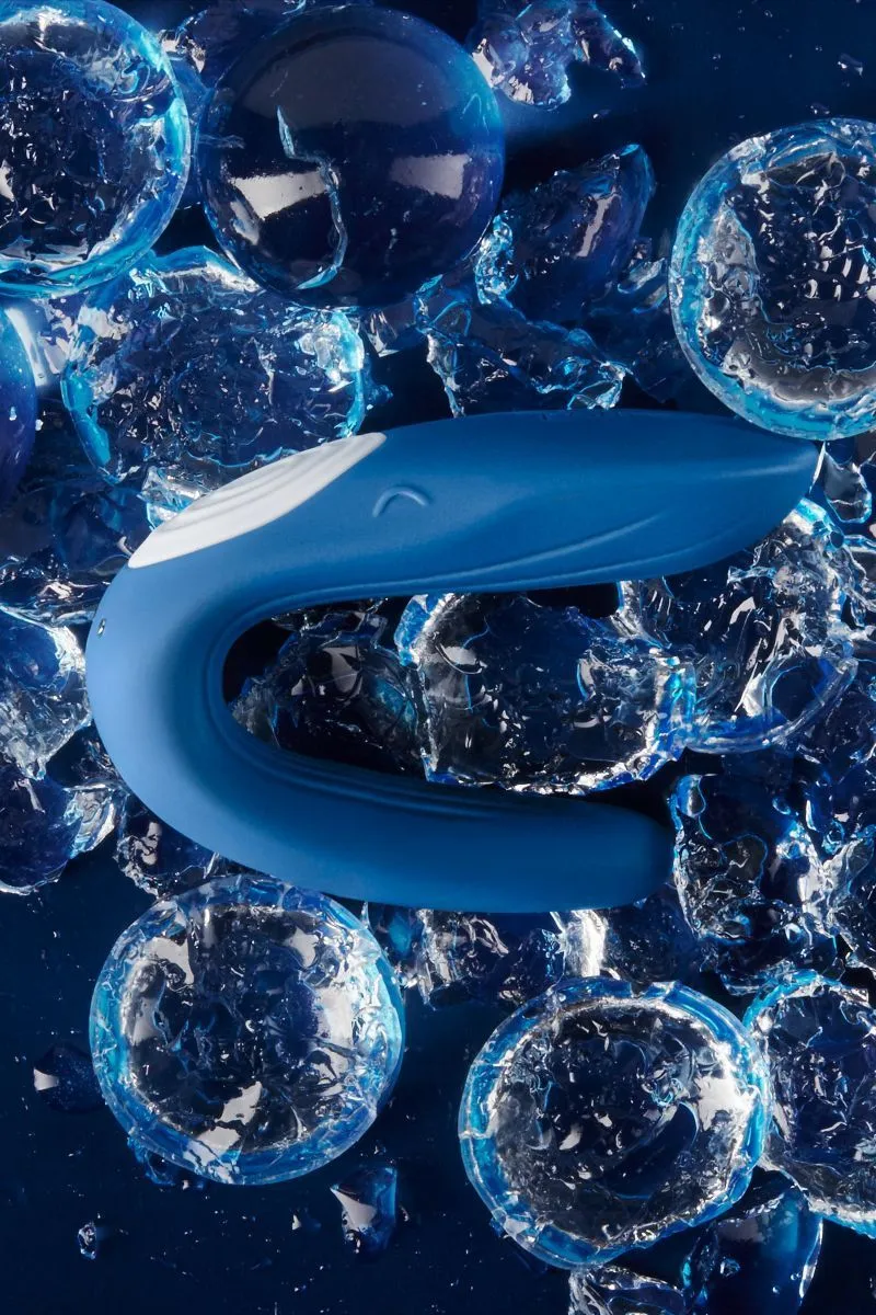 вибратор для пар satisfyer partner whale, синий в Краснодаре