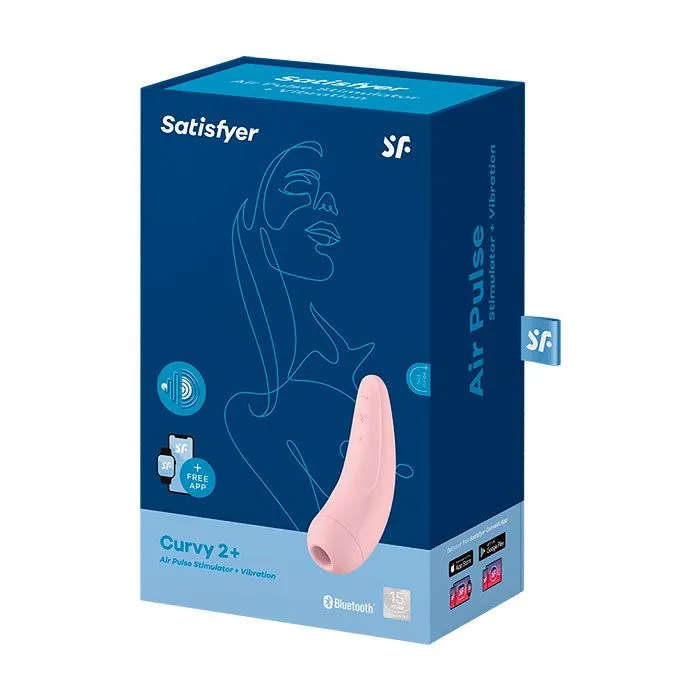 вакуум-волновой бесконтактный стимулятор клитора satisfyer curvy 2+, светло-розовый в Краснодаре