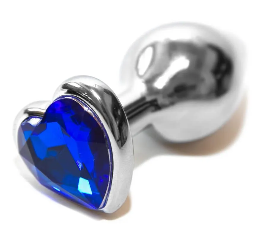 анальная пробка lovetoy rosebud heart, с синим камнем в Краснодаре