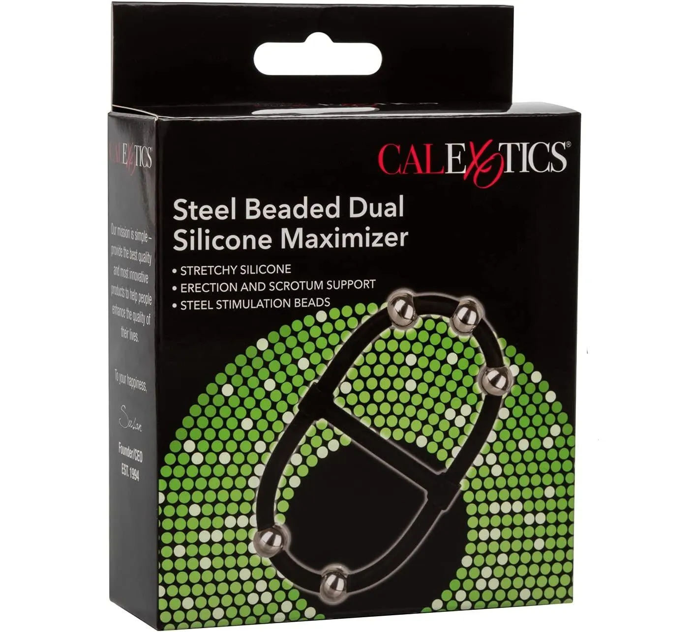 эрекционное кольцо с стальными бусинами steel beaded dual silicone maximizer в Краснодаре