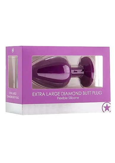 анальная пробка с кристаллом diamond butt plug (extra large ) в Краснодаре