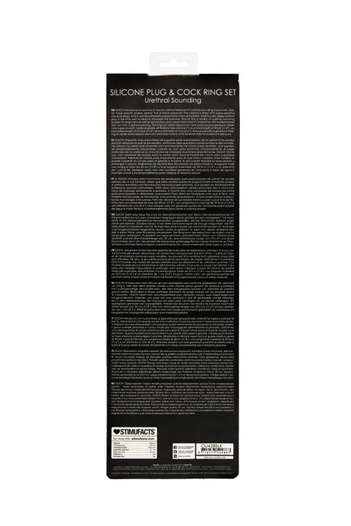 стимулятор уретры с кольцом на головку silicone plug & cock ring set в Краснодаре