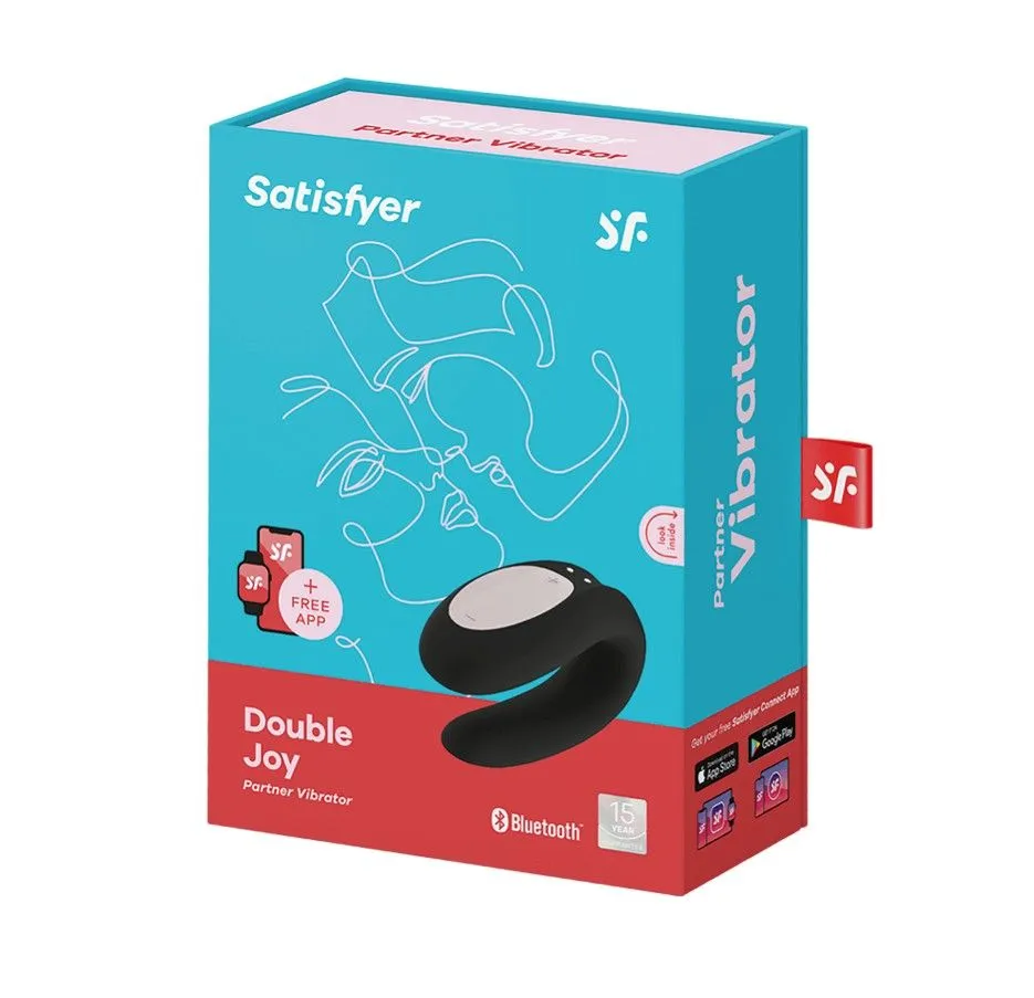 универсальный массажер для пар satisfyer double joy, черный в Краснодаре