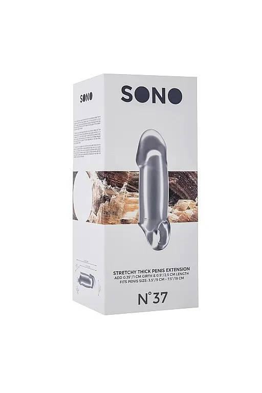 увеличивающая насадка закрытого типа с кольцом для фиксации на мошонке no.37 - stretchy thick penis в Краснодаре