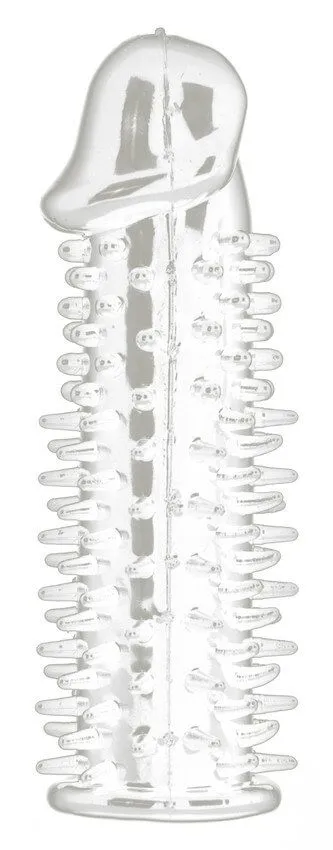 Насада Realistic Spikey Penis Extension, прозрачная
