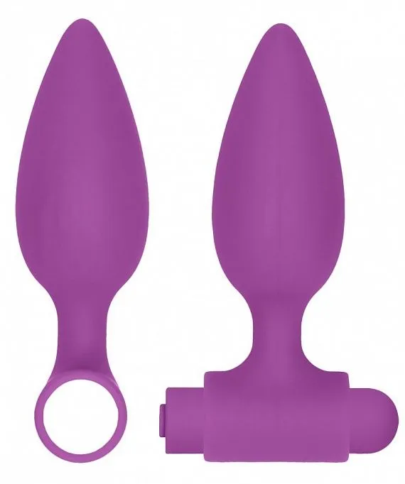 набор анальных стимуляторов shots media usb-rechargeable anal set, фиолетовый в Краснодаре