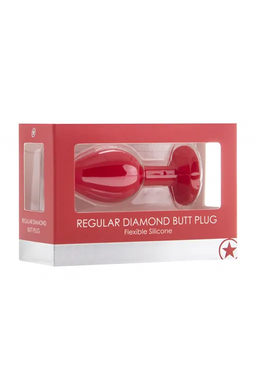 анальная пробка с кристаллом diamond butt plug (medium) в Краснодаре