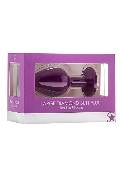 анальная пробка с кристаллом diamond butt plug (large) в Краснодаре