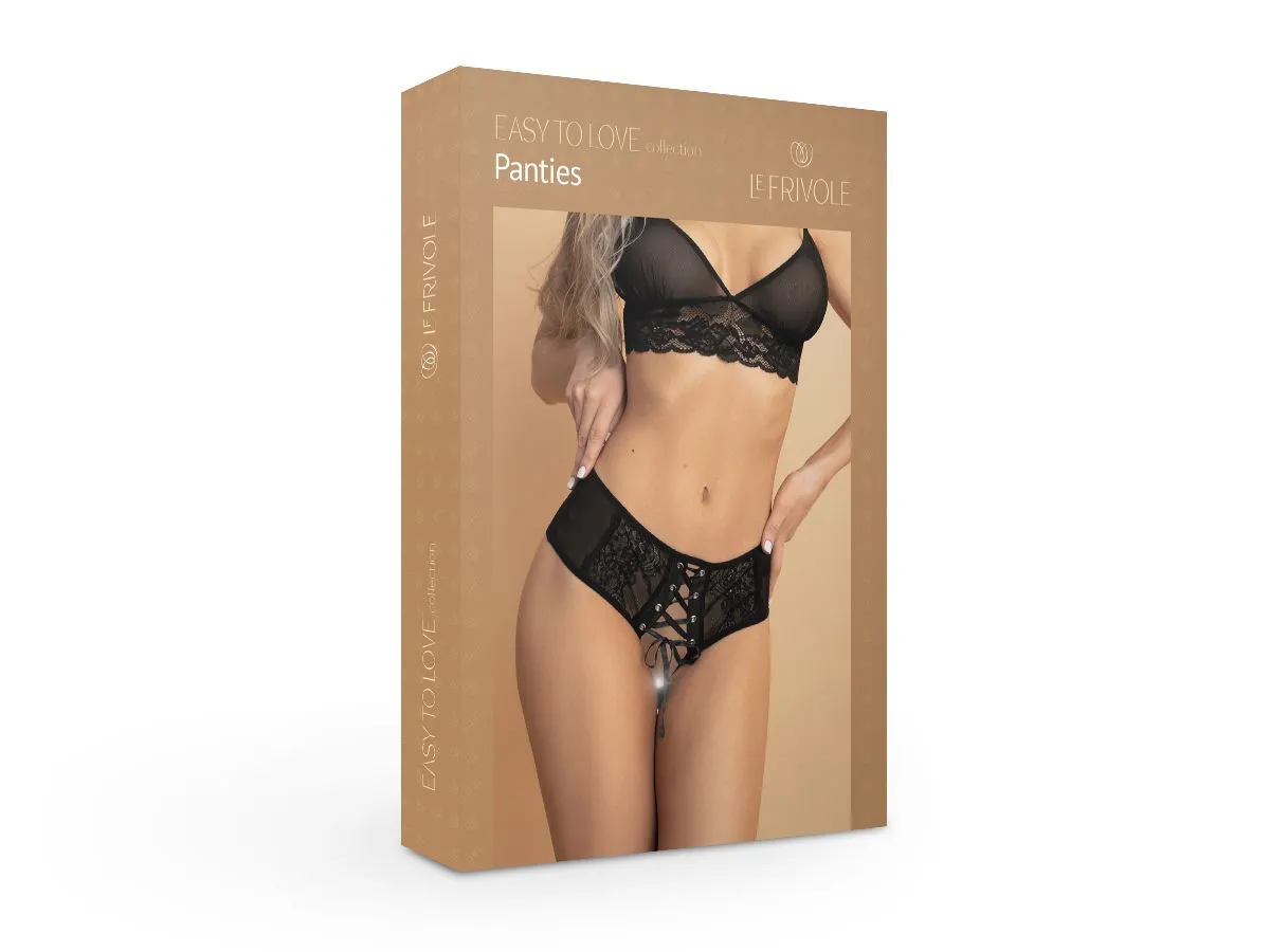 Эротическое искушающие шортики с доступом и декоративной шнуровкой спереди easy to love в Краснодаре