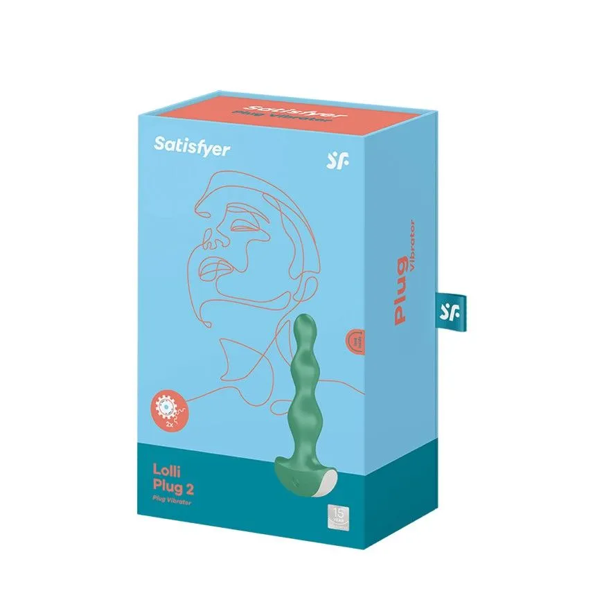 пробка анальная с вибрацией satisfyer lolli plug 2, зелёная в Краснодаре