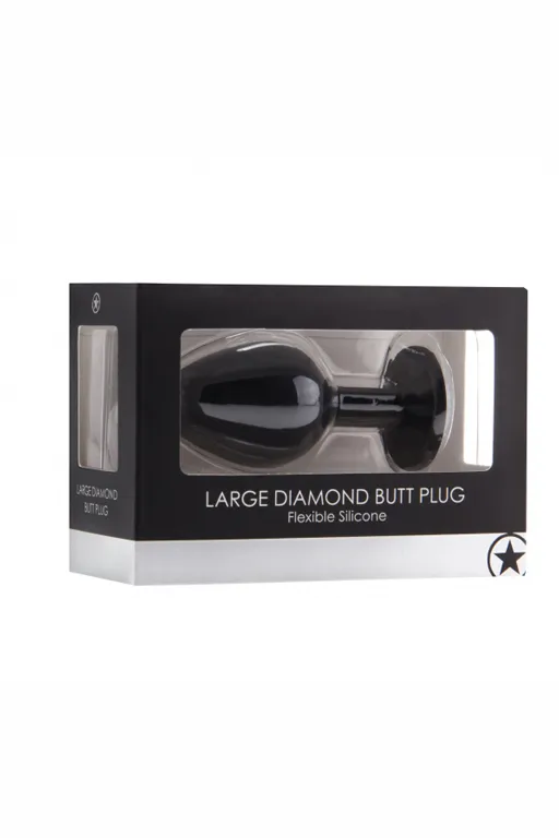 анальная пробка с кристаллом diamond butt plug (large) в Краснодаре