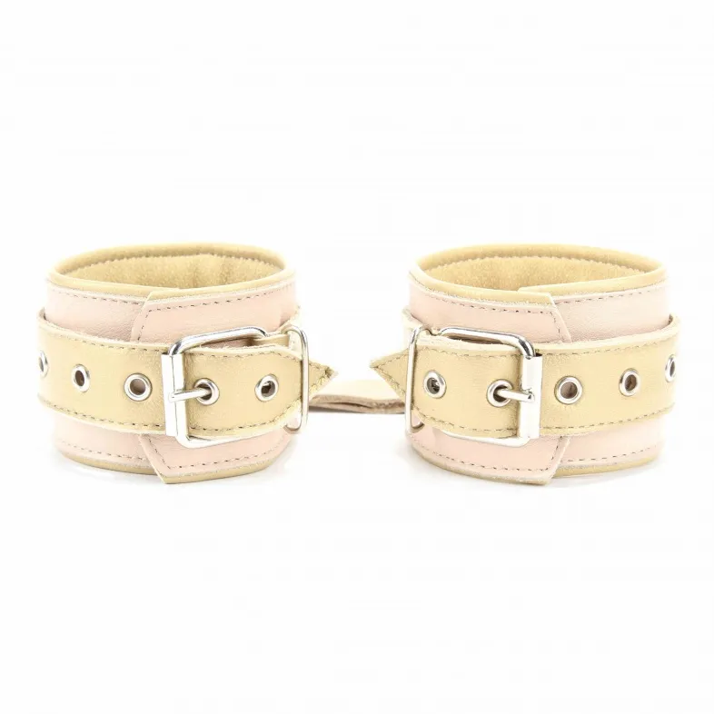 наручники из кожи бежевые 51031ars в Краснодаре