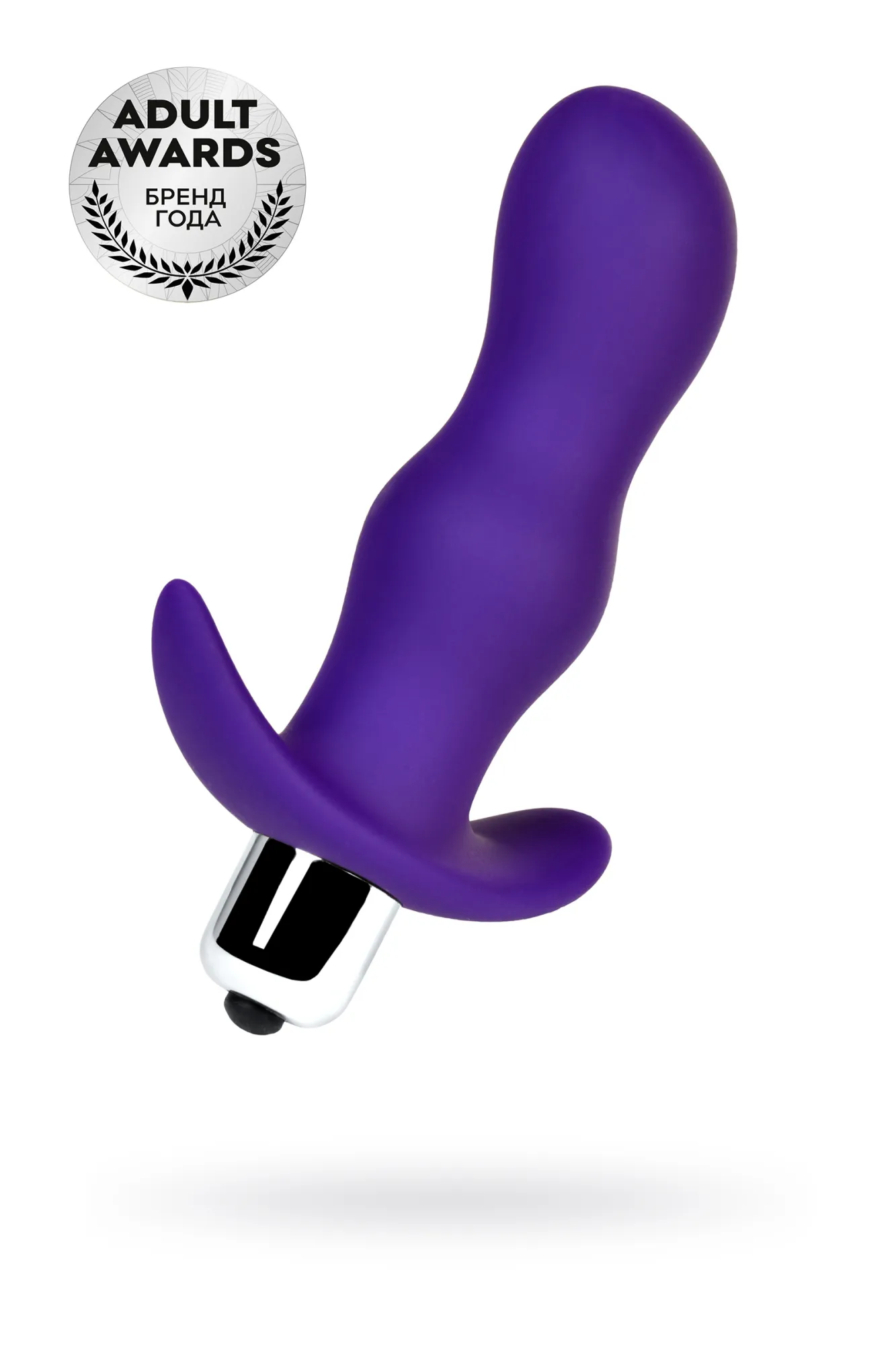 Анальная пробка с вибрацией A-Toys by TOYFA размера S, силикон, фиолетовая, 11,2 см